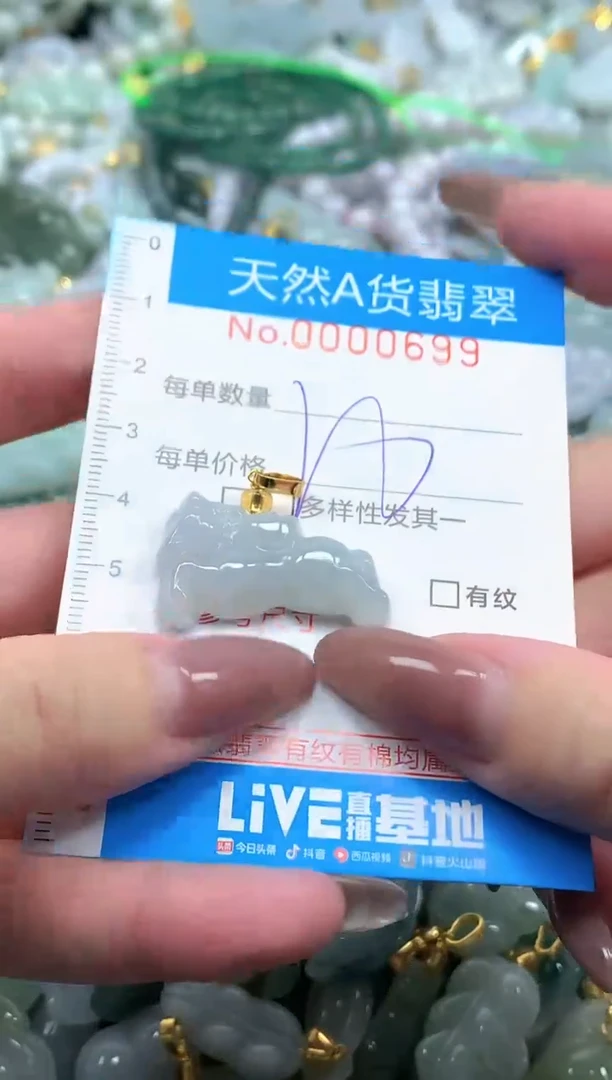 颈饰未镶嵌翡翠净货挂件-0699