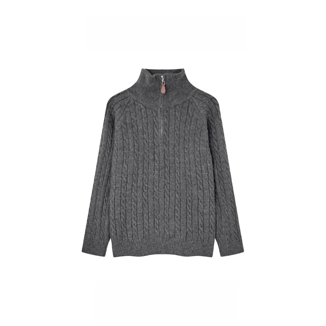 冬季菱形长袖毛针织衫女装针织衫时尚加厚条纹菱格上衣撞色中老年