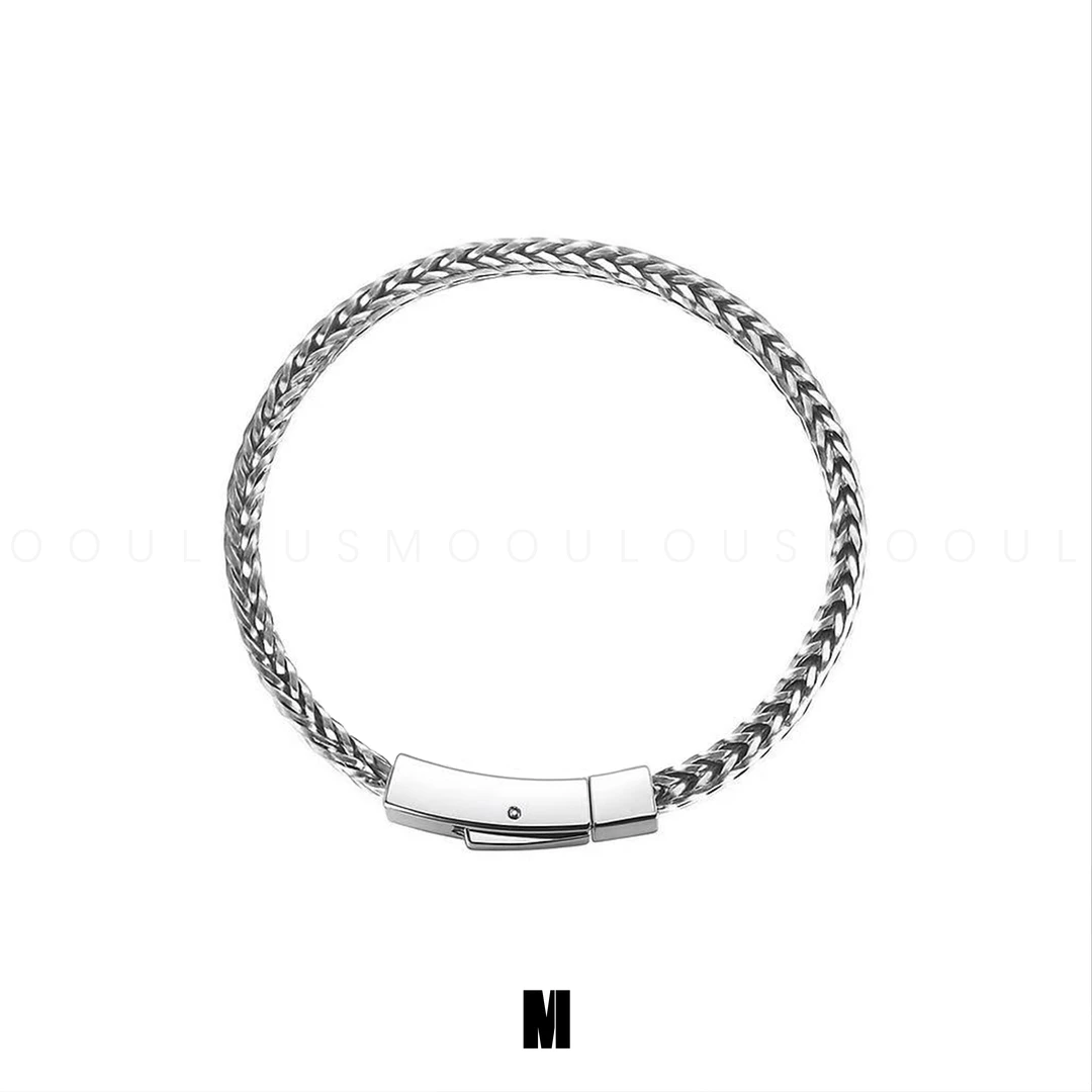 钛钢手链 简约小众时尚百搭手链男士不掉色秋冬冷淡风情侣手链