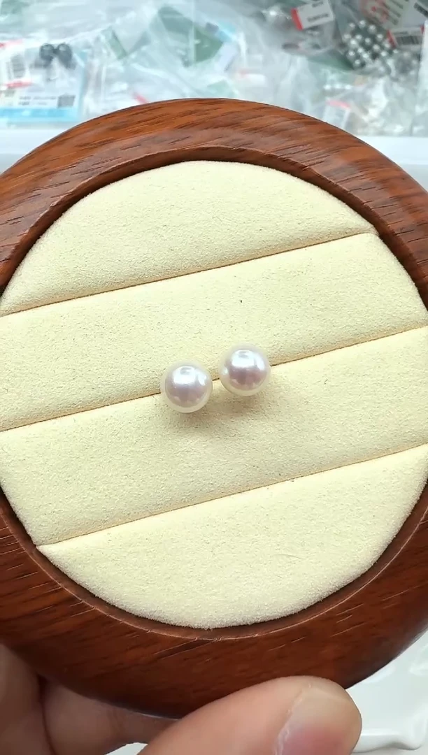 【闪购商品】海水珍珠AQ银S925镶嵌海水珍珠耳钉@@YE430
