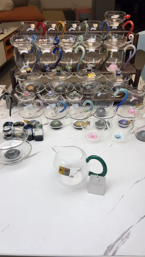 手工艺品玻璃禾器畅然墨绿色