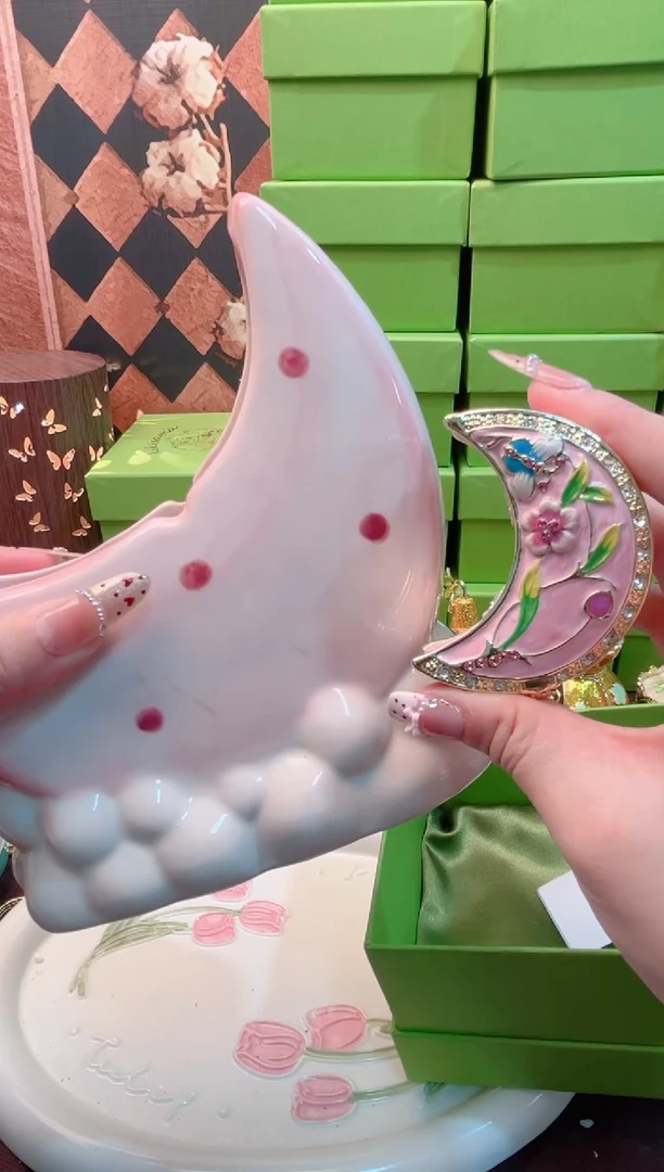 锌合金珐琅彩首饰盒摆件默认微瑕不退不换～