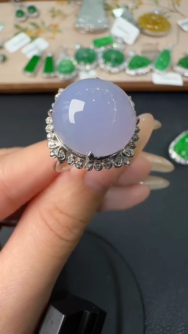 【闪购商品】翡翠戒指18K金镶嵌戒指44