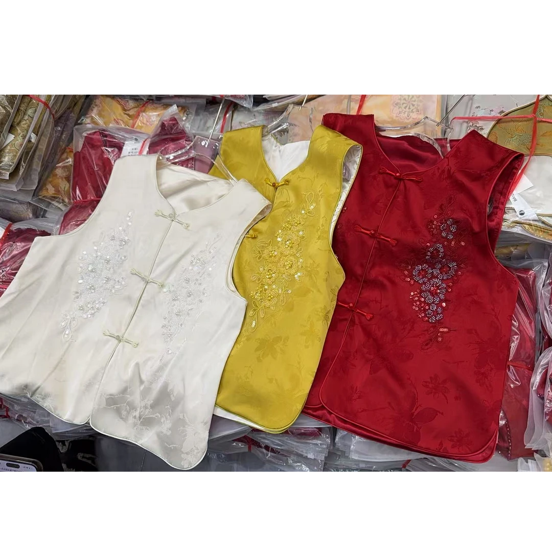 新中式国风坎肩马甲女2025新款高端重工刺绣外搭马夹外套上衣5353