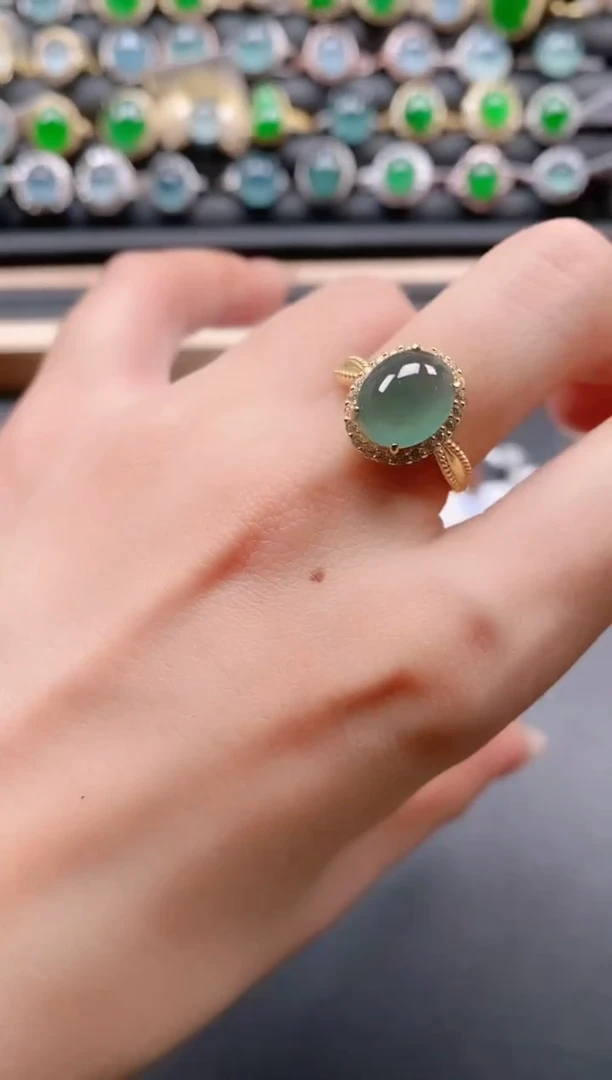 银S925镶嵌戒指翡翠1111