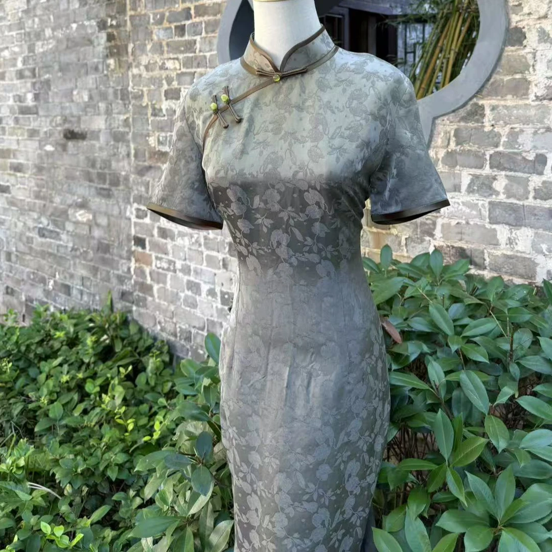 【戎绿绮梦】2025年夏季新款复古百搭优雅大方日常淑女旗袍