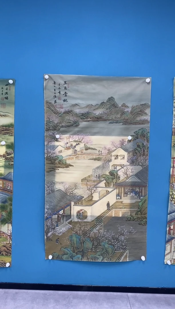 【闪购商品】国画2.10-王夫怀-十二月令丝绢51