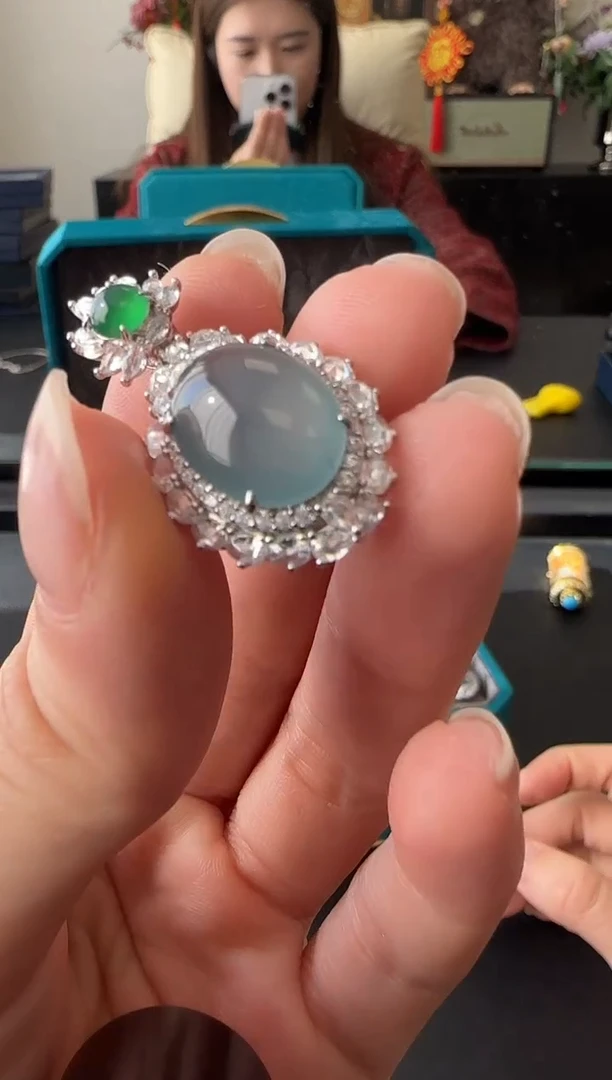 【闪购商品】翡翠吊坠(不含链)银S925镶嵌吊坠