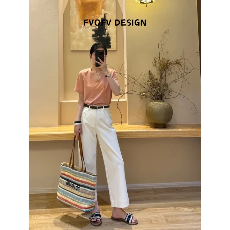 FVOFV（南桥）醋酸桑蚕丝索洛纳V领短袖上衣C6020(不可机洗)