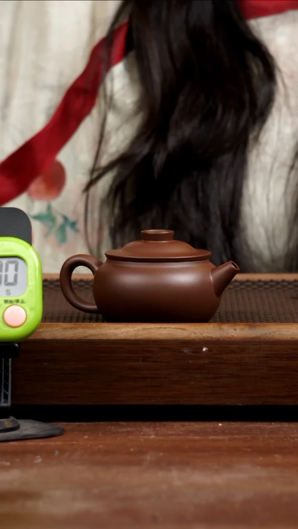 茶壶紫砂吾*80年代一厂老紫泥巨轮130CC