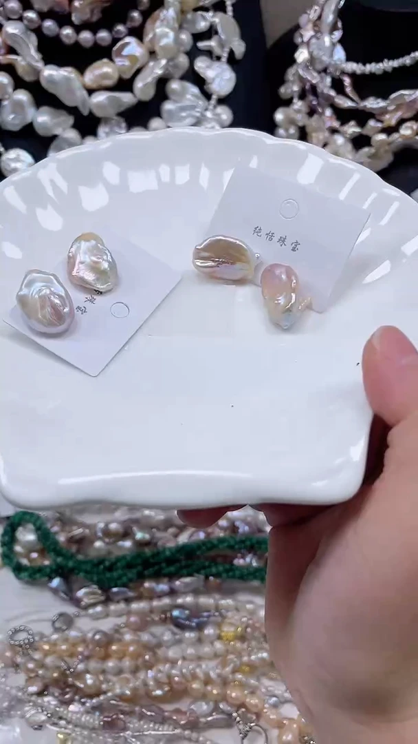 未镶嵌耳饰淡水珍珠【纯恬饰品】（多样性发货发一）