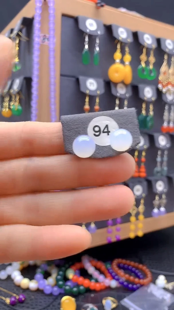 【闪购商品】玛瑙/玉髓耳坠未镶嵌耳饰