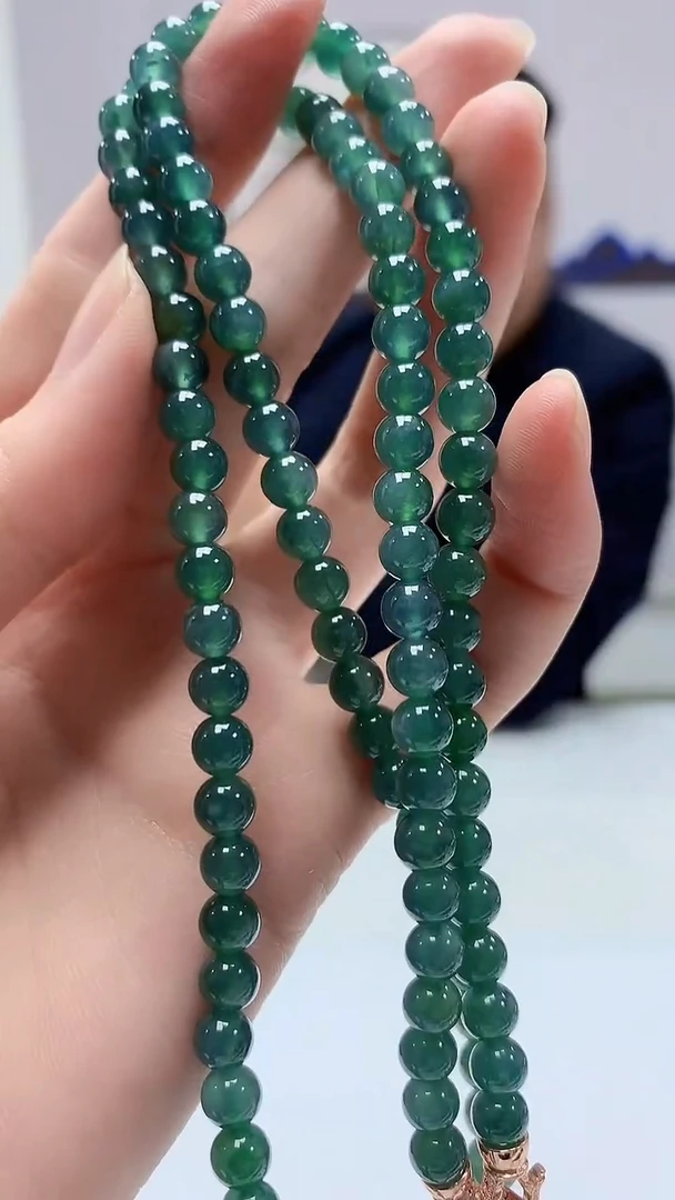 【闪购商品】定制翡翠未镶嵌4969zm-毛货珠链76