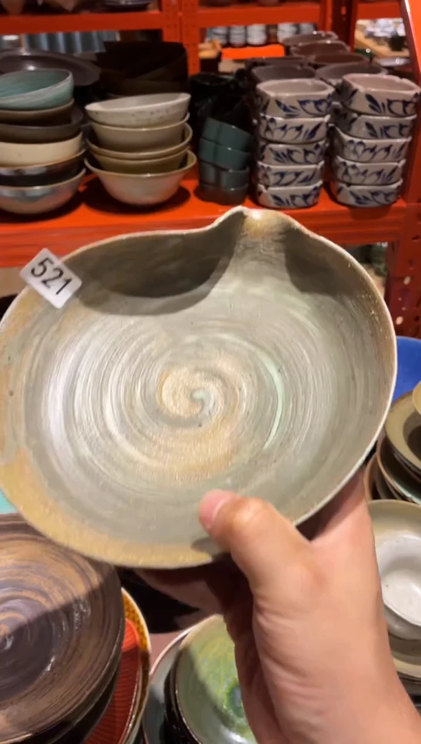 瓷片K**w521 手工异形盘1个
