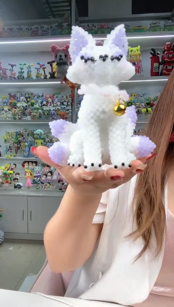 玻璃1017卡4水晶九尾狐材料包1套真紫玉