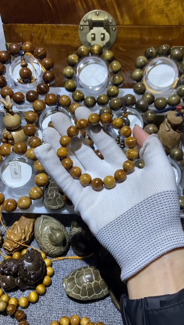 【闪购商品】楠木（金丝楠）手串/手链金丝楠1.2枯木水波文玩手串