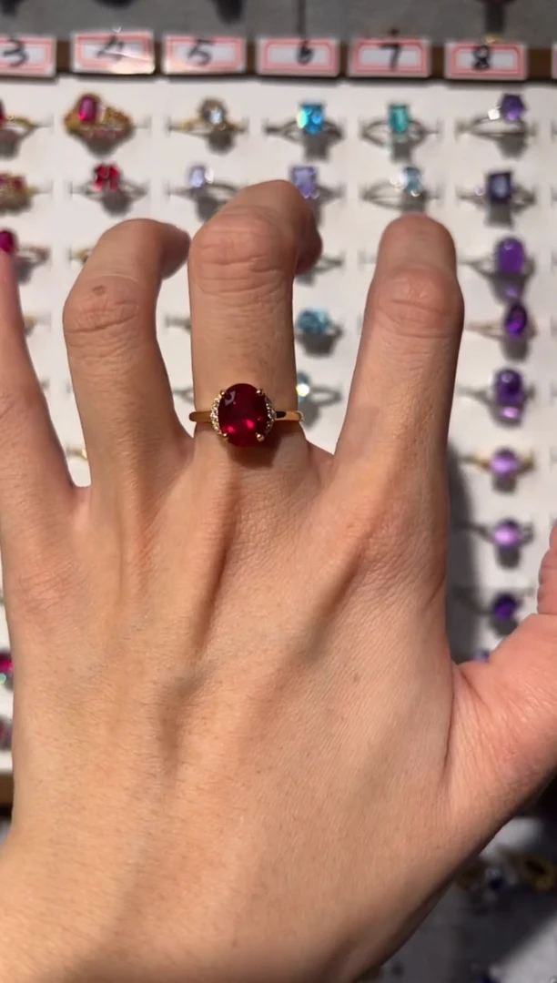 【闪购商品】红宝石戒指银S925镶嵌423132