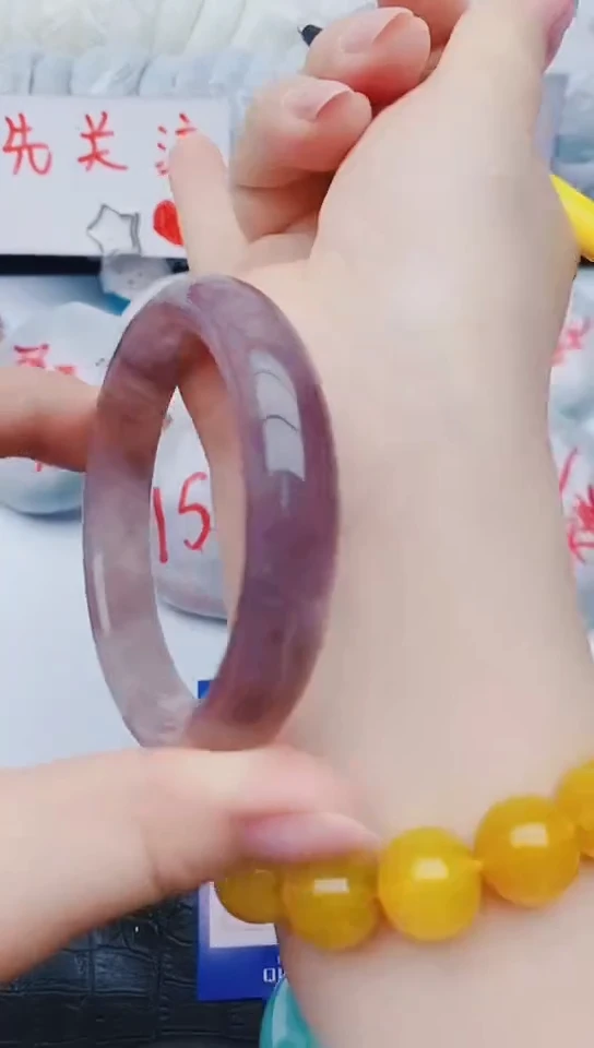 未镶嵌手镯石英质玉x39+57-58