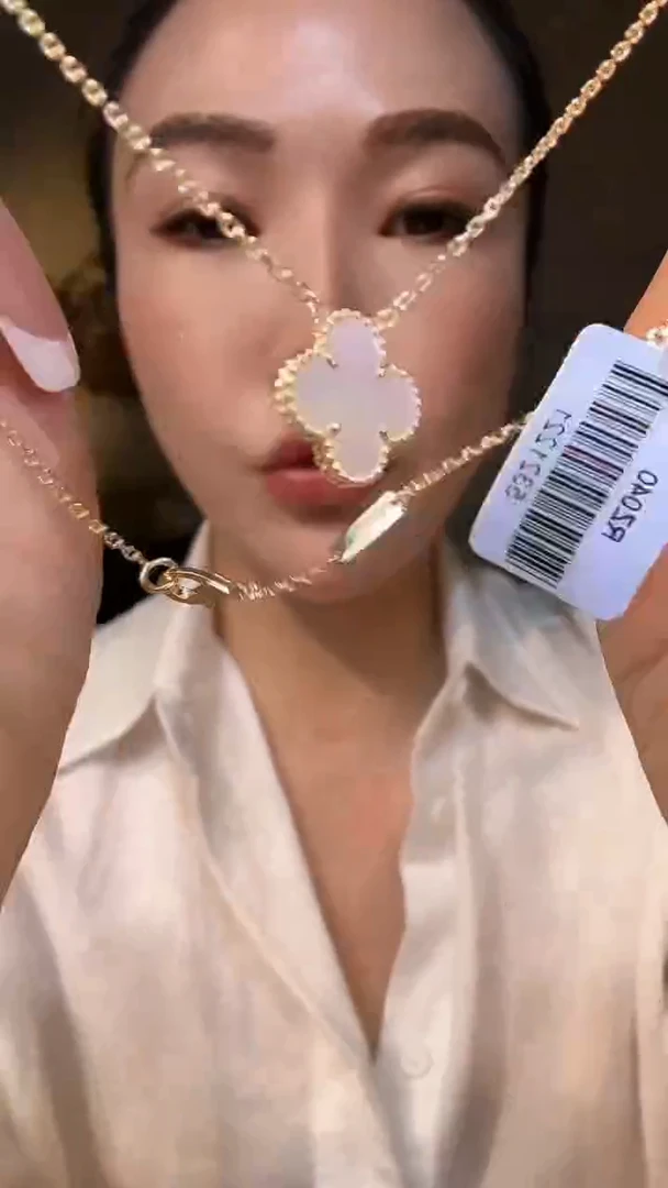 项链贝壳（贝母）18K金镶嵌白色K黄RZ