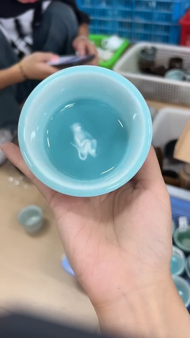 龙泉云间青瓷小米茶器