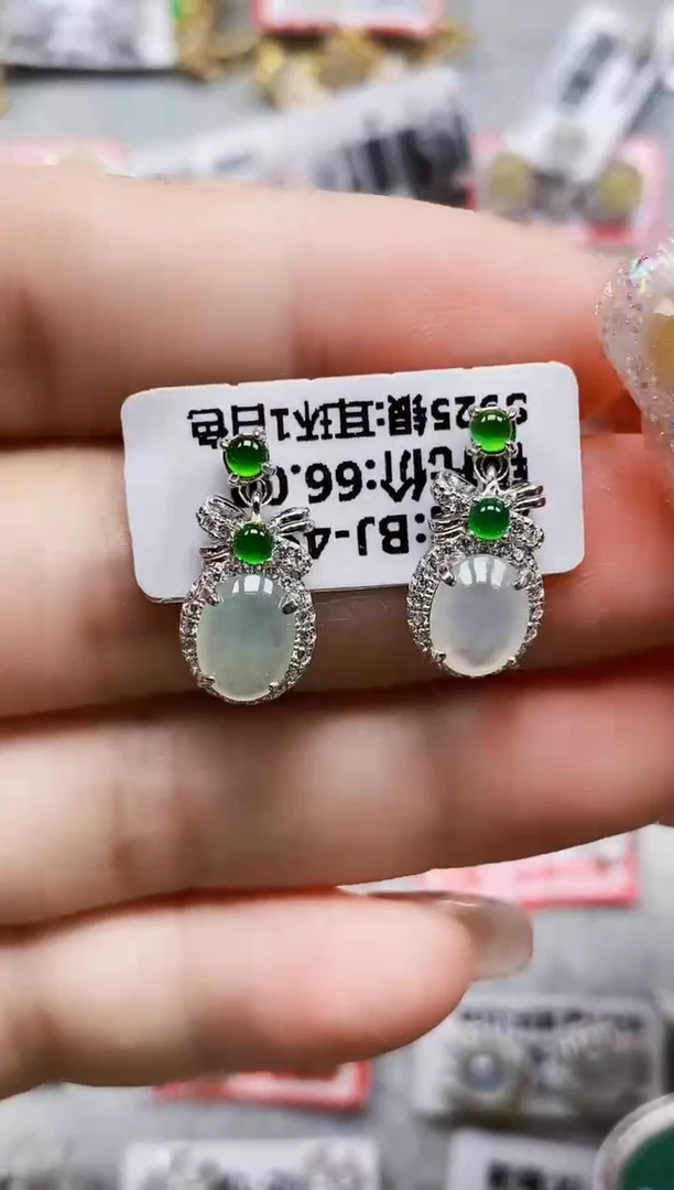 银S925镶嵌戒指翡翠8569