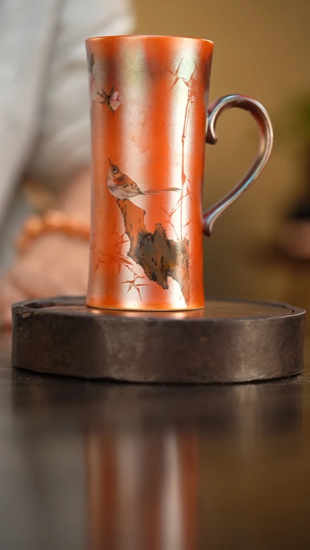 49柴房陶瓷柴烧手绘小蛮腰