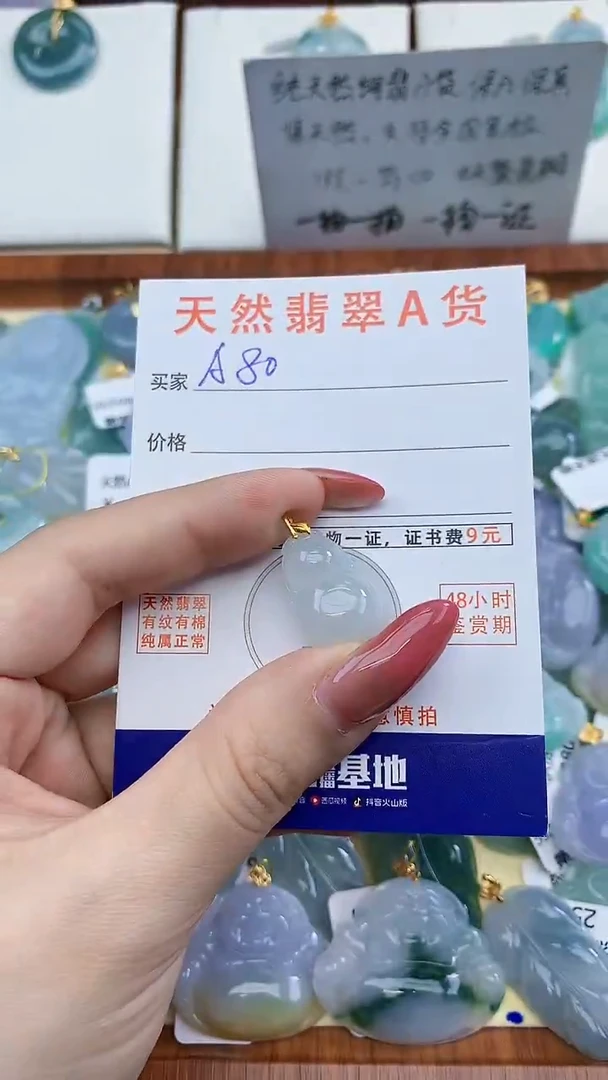 颈饰未镶嵌翡翠天然A货翡翠挂件