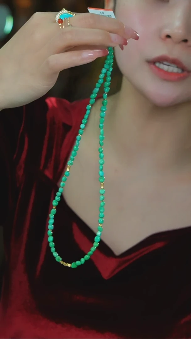 【闪购商品】绿松石项链银S925镶嵌发货一件