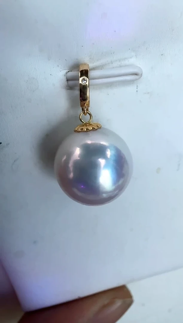 【闪购商品】淡水珍珠颈饰18K金镶嵌吊坠