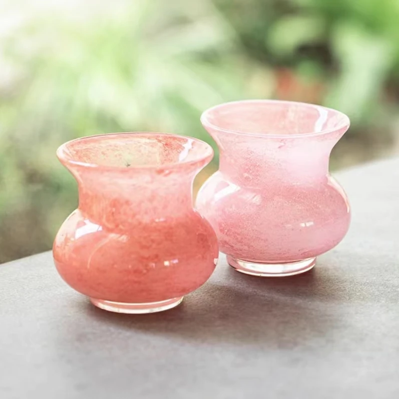 纳兰-琉璃粉彩花瓶建水茶道器具（NL001058A+NL001059A）