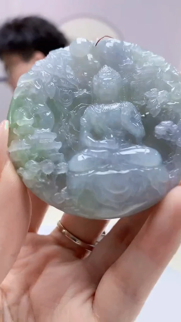 【闪购商品】定制翡翠未镶嵌4688DD-毛货挂件65