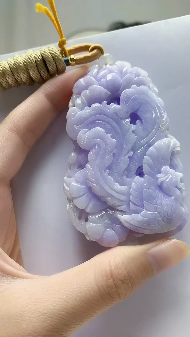 未镶嵌定制翡翠4868zm-毛货挂件23凤凰