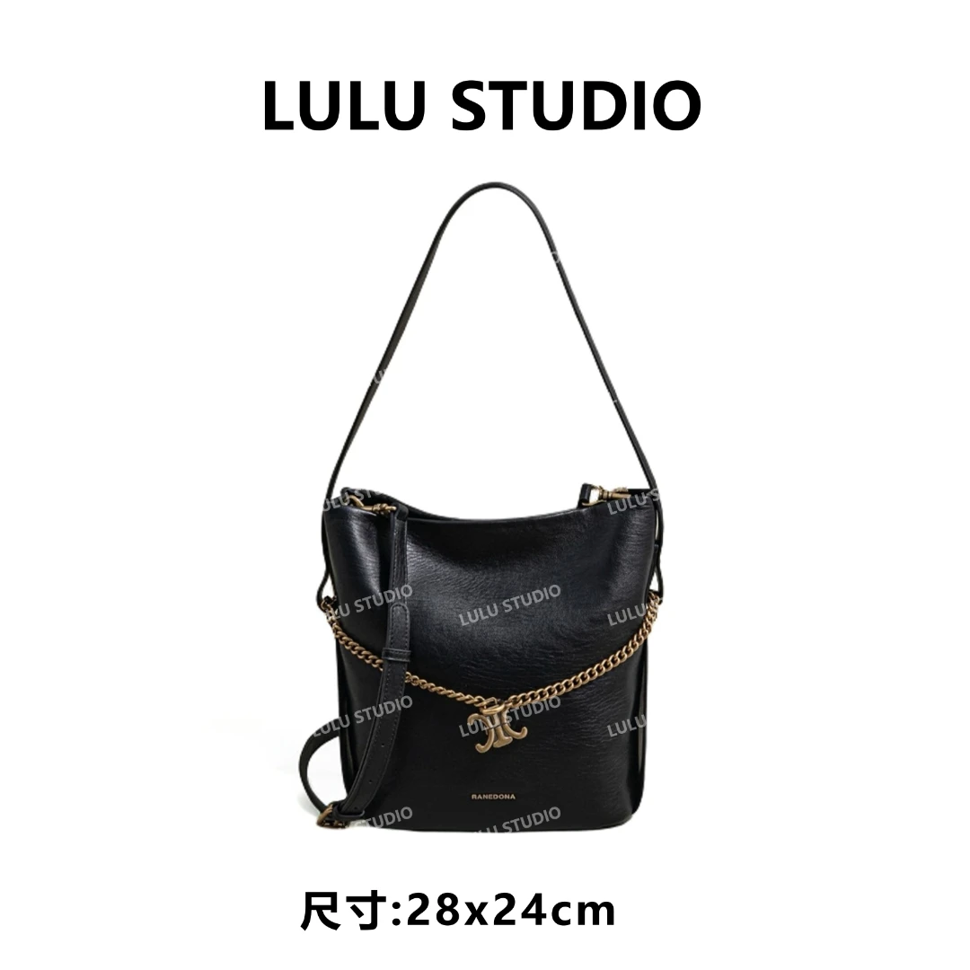 【RAIN.CUN】SK-83051-黑色气质百搭简约斜跨轻奢女包