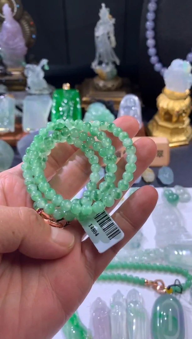 项链未镶嵌翡翠天然翡翠珠链