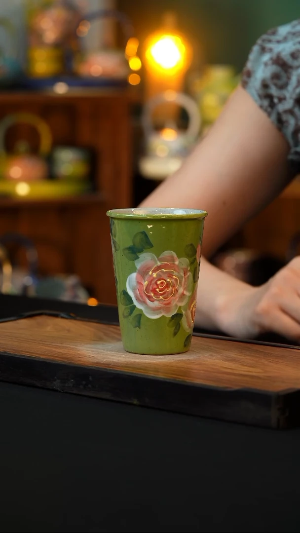 杯手绘心瓷陶瓷浮力