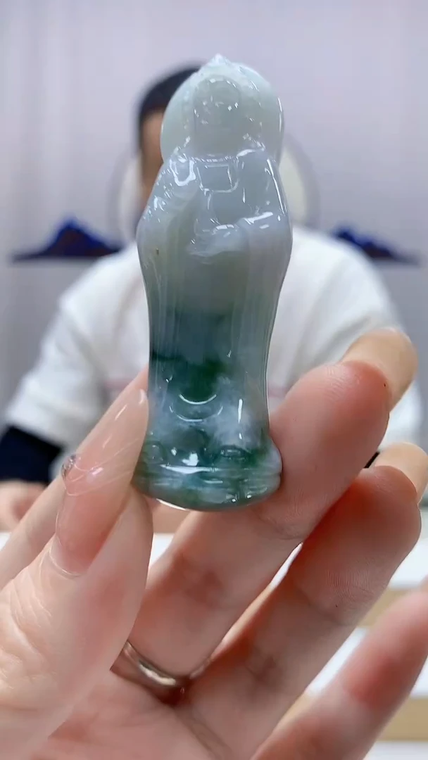 未镶嵌定制翡翠4898DD-毛货挂件65