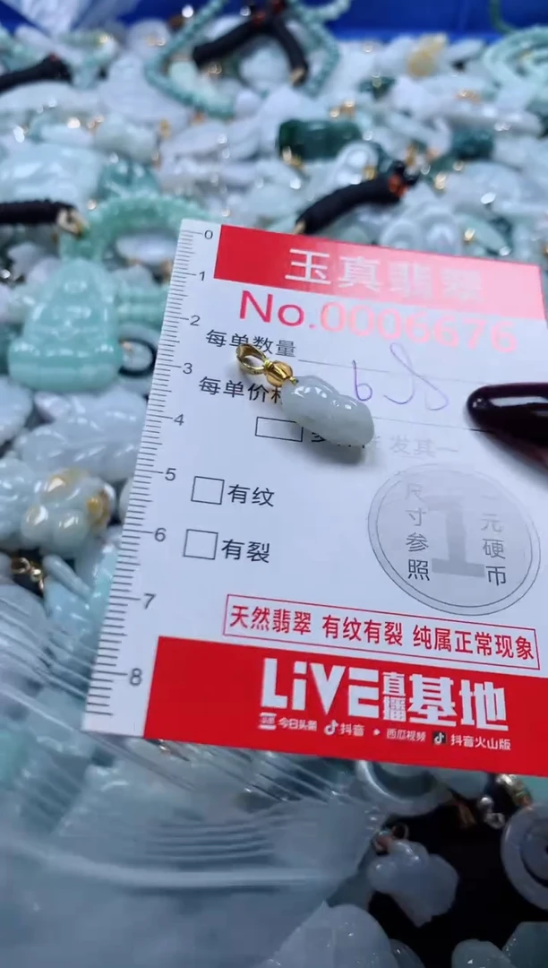 吊坠(不含链)未镶嵌翡翠6676