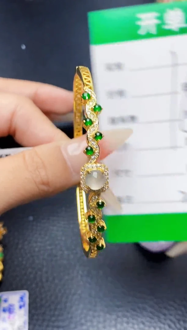 银S925镶嵌戒指翡翠2271