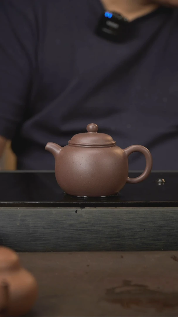 茶壶紫砂15，匏樽，紫泥，190cc