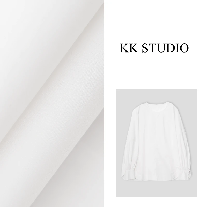 淇老板KK Studio25年早春新款时尚减龄圆领泡泡袖宽松衬衫8798