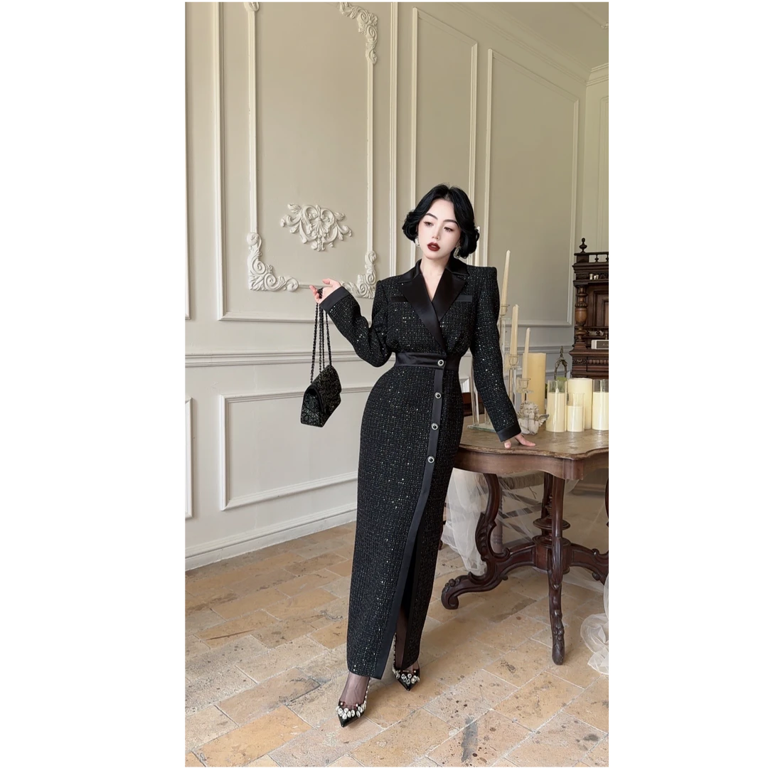 LYXJ【极昼星环】秋冬设计感收腰外套11391