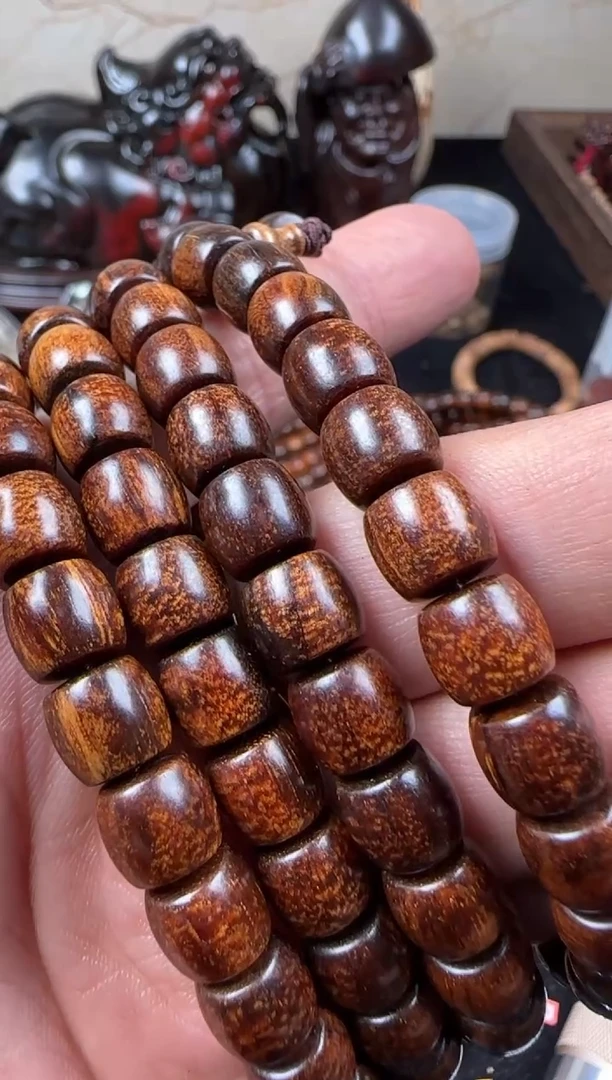 贡木手串/手链黑贡龙鳞多圈直9*7mm