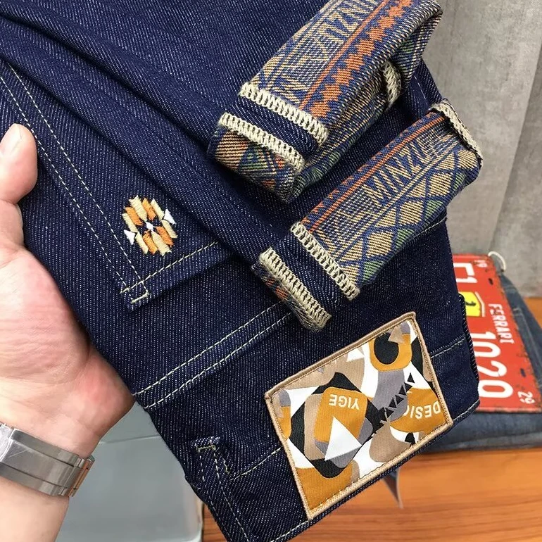 防褪色原牛2025新款春秋原色牛仔裤男士修身直筒潮牌休闲弹力长裤