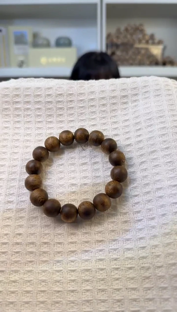 沉香手串沉香奇楠沉香手串14mm圆珠单圈16克多样性发一