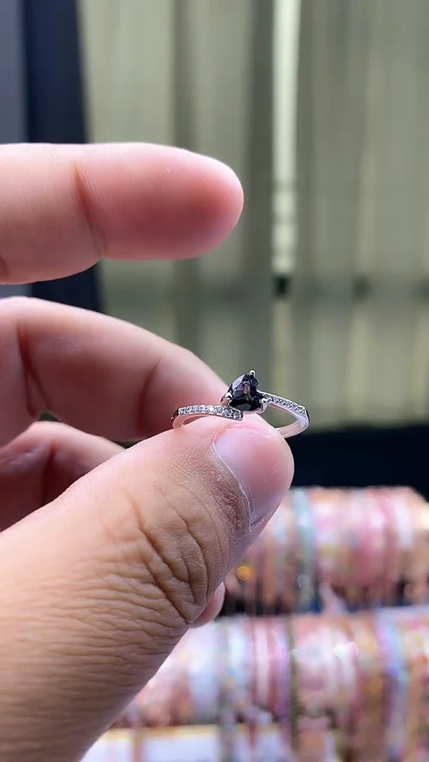 【闪购商品】碧玺戒指银S925镶嵌34345354543