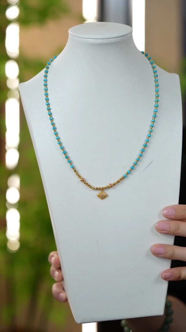 未镶嵌绿松石项链秒拍号36