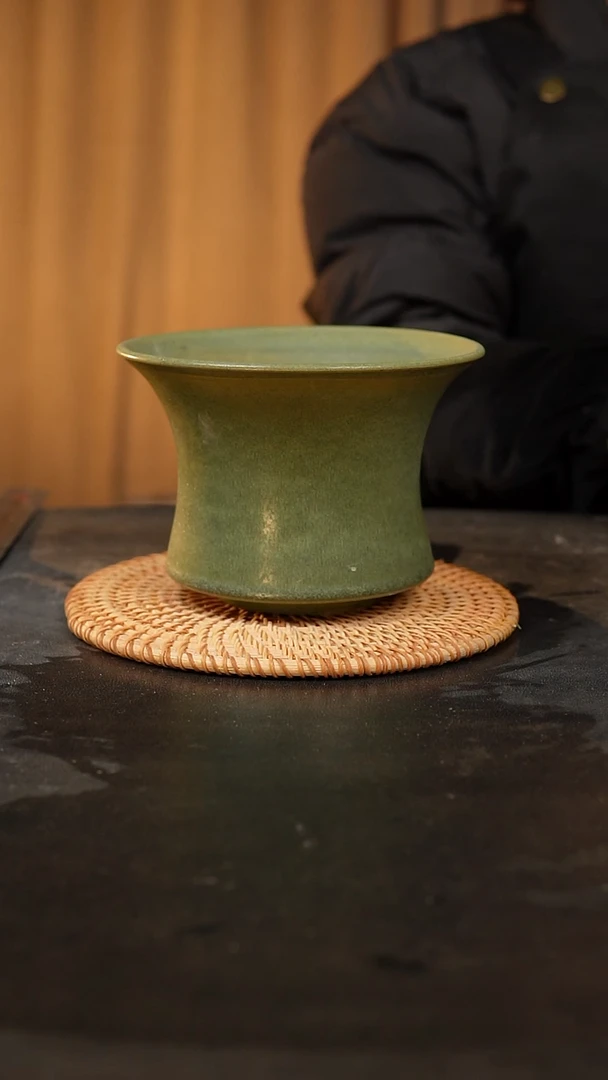 【闪购商品】瓷片泥泥手工花盆口15高11