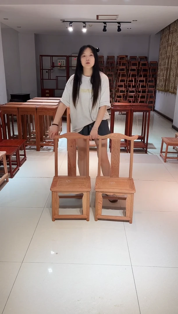 花梨木类架子小巴花小方凳一对白胚+蜡