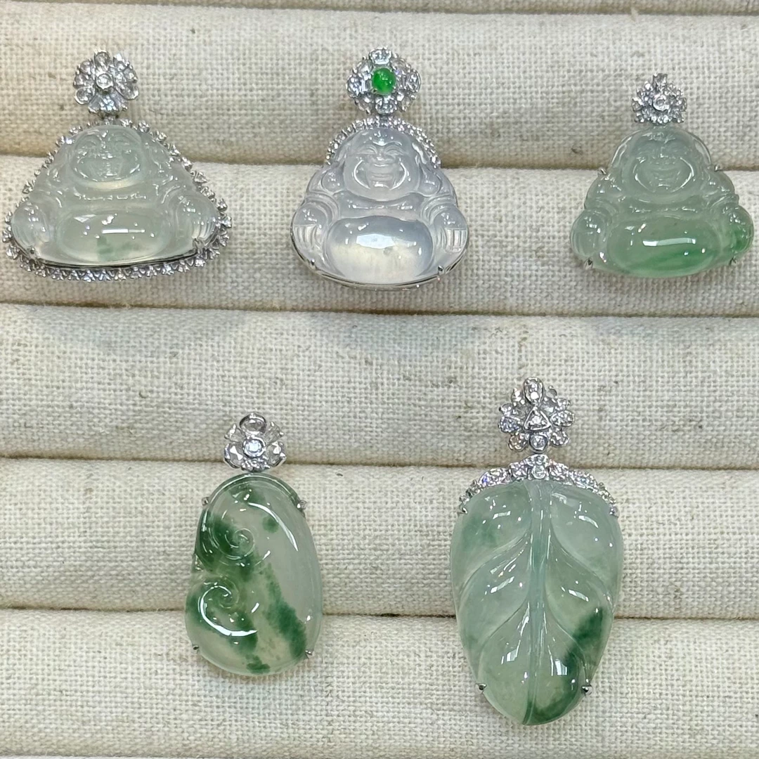 翡翠吊坠1件-18K金-多样性发货只发一件-J1-ZJ|CXQ21