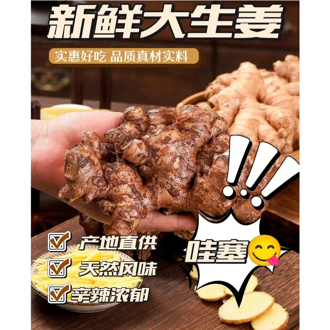 上堡农家自种优质正宗嫩姜生姜现挖新鲜浓郁香辣蔬菜调味直发包邮